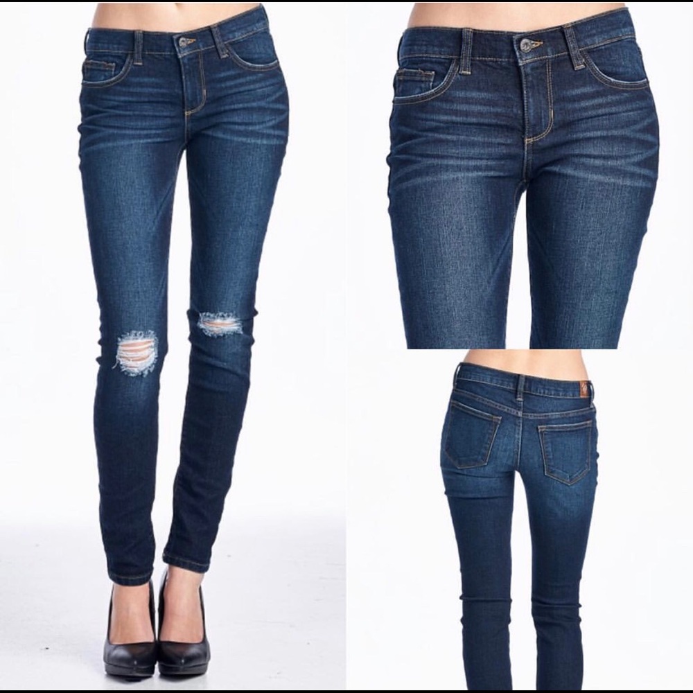 Sneak peek dark denim jeans